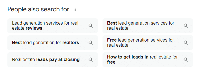 people also search for - lead generation services for real estate