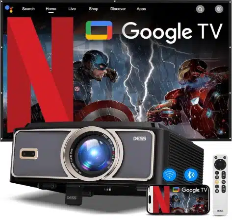 Dess Projector with WiFi 6 and Bluetooth