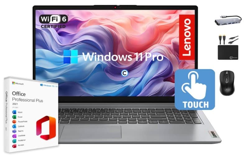 Lenovo IdeaPad Laptop 2025 15.6 FHD IPS Touchscreen for Business